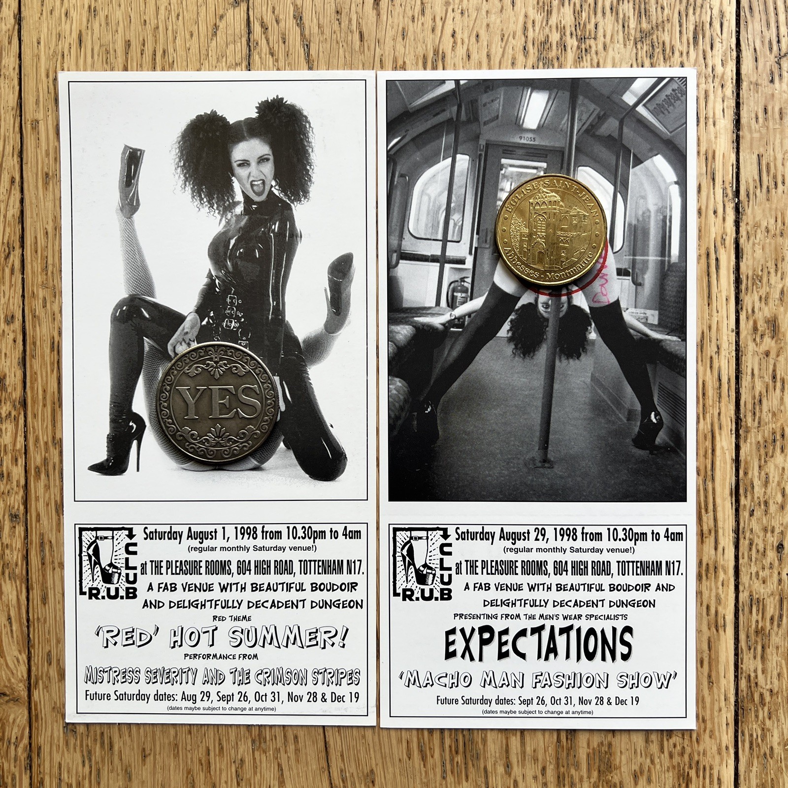 Rare Original 90s London Club Archive: Club R.U.B. 12 Flyers Photo Trevor Watson Rare Original 90s London Club Archive: Club R.U.B. 12 Flyers Photo Trevor Watson