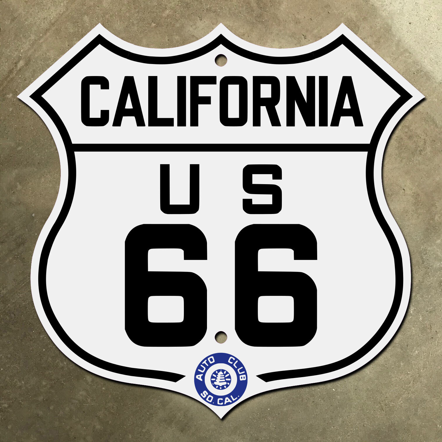 California ACSC US route 66 highway road sign auto club AAA mother road 1928