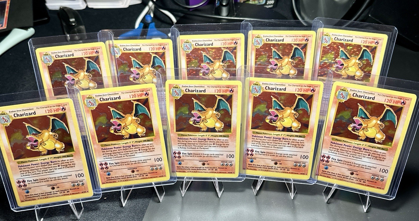 1999 Pokemon Base Set Shadowless Charizard 4/102 Holo Rare Vintage WOTC 1999 Pokemon Base Set Shadowless Charizard 4/102 Holo Rare Vintage WOTC