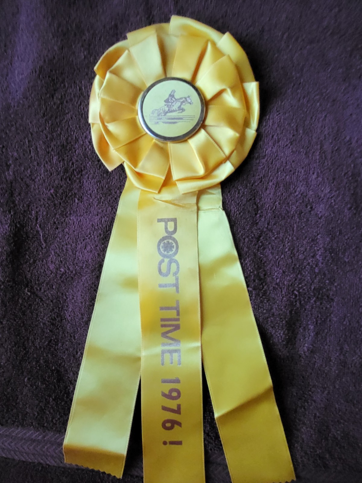 POST TIME Vintage Hunter Jumper Horse Show Ribbon Award Equestrian Event 1976 POST TIME Vintage Hunter Jumper Horse Show Ribbon Award Equestrian Event 1976