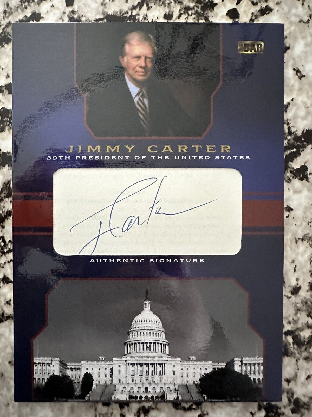 Pieces Of The Past Jimmy Carter Autograph Jumbo Relic