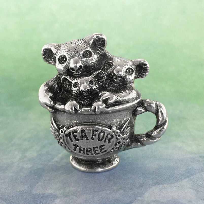 Koalas Tea For Three Figurine Australian Made Gift Souvenir Ornament Statue