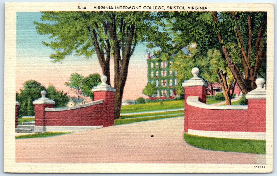 Postcard - Virginia Intermont College - Bristol, Virginia Postcard - Virginia Intermont College - Bristol, Virginia
