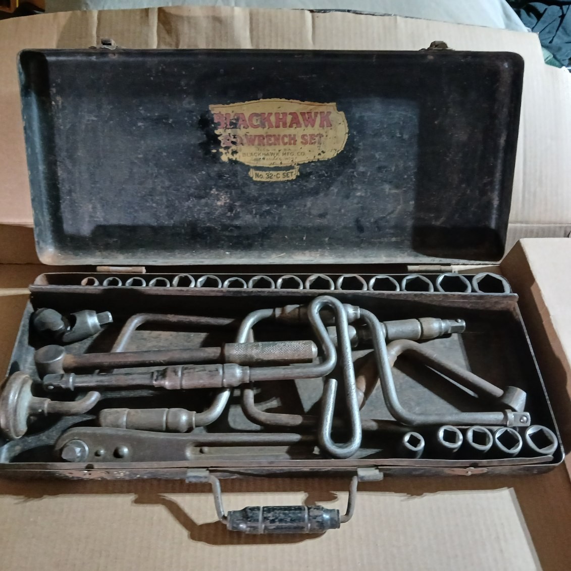 Vintage Rare Blackhawk O.D. 1/2 NO. 32 -C Socket Set INCOMPETE