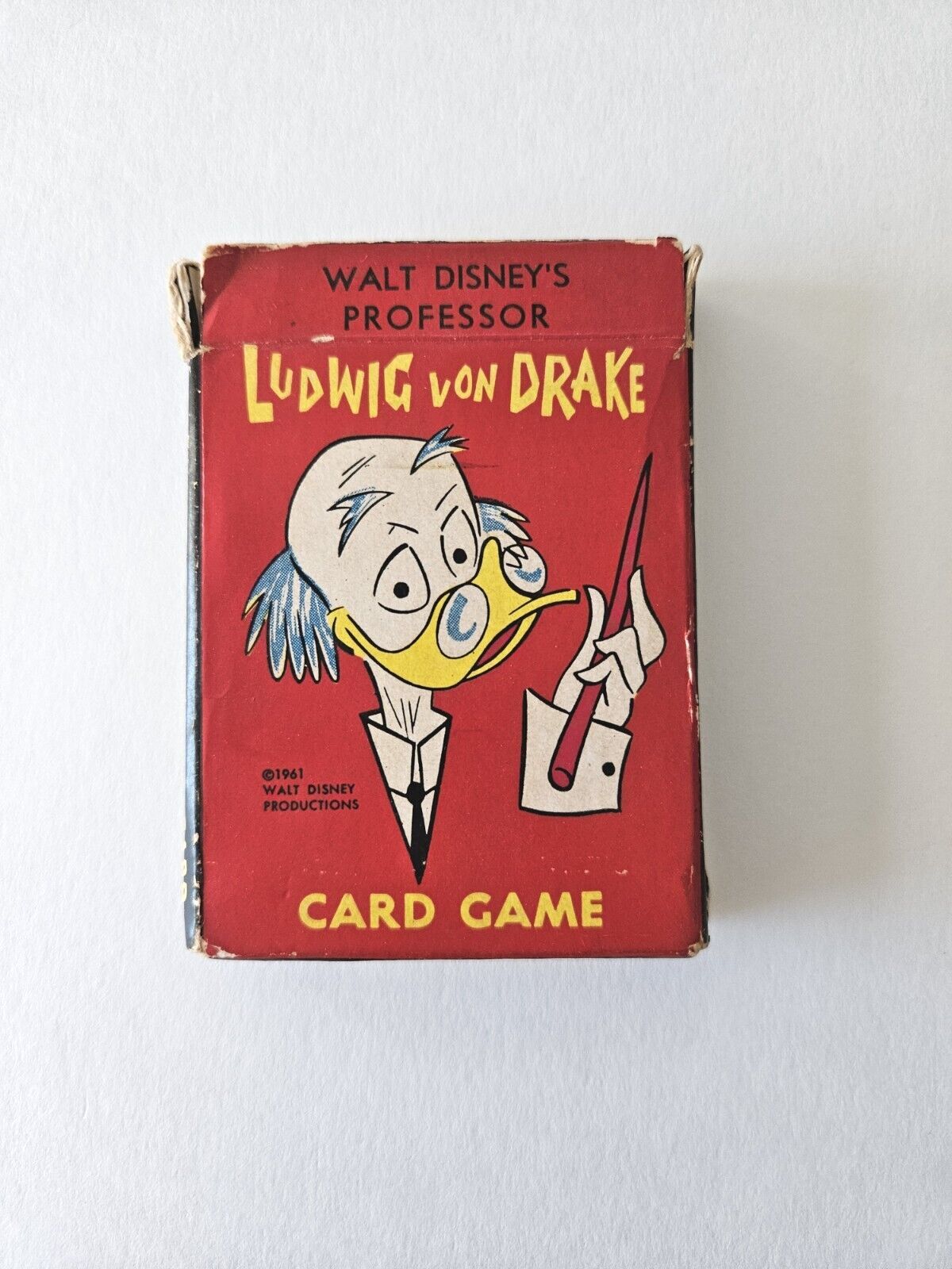 Vintage Professor Ludwig Von Drake Card Game Walt Disney Productions 1960