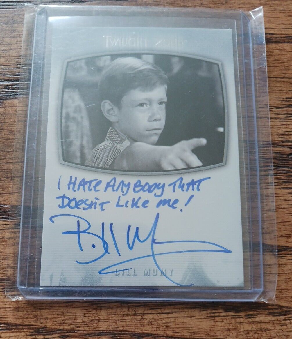 Bill Mumy  Twilight Zone inscription autograph card AI-3 As Anthony Freemont