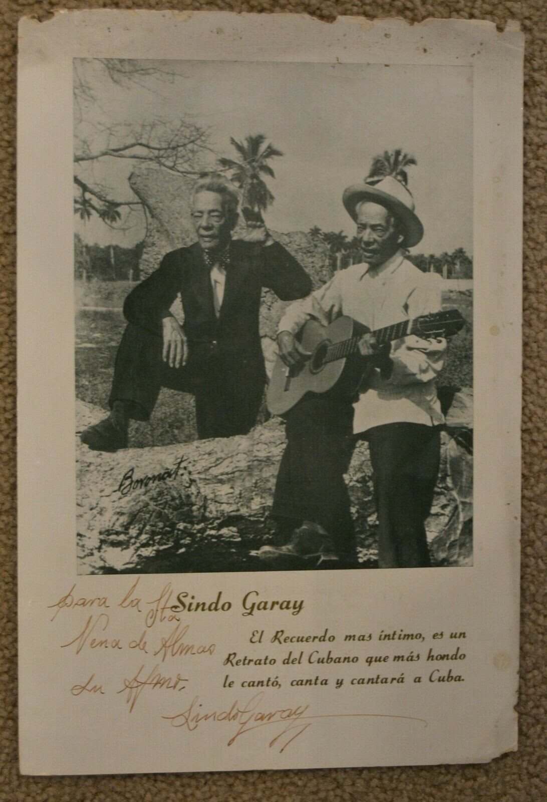 SINDO GARAY VINTAGE PHOTO autograph RARE signed GORGEOUS CUBA TROVA MUSICIAN SINDO GARAY VINTAGE PHOTO autograph RARE signed GORGEOUS CUBA TROVA MUSICIAN