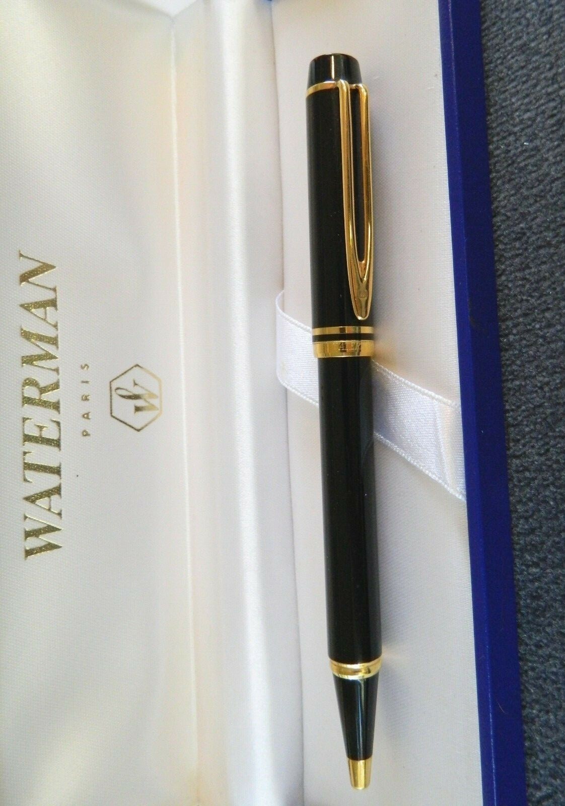 Waterman Le Man Ballpoint Pen Black & Gold New In Box Waterman Le Man Ballpoint Pen Black & Gold New In Box