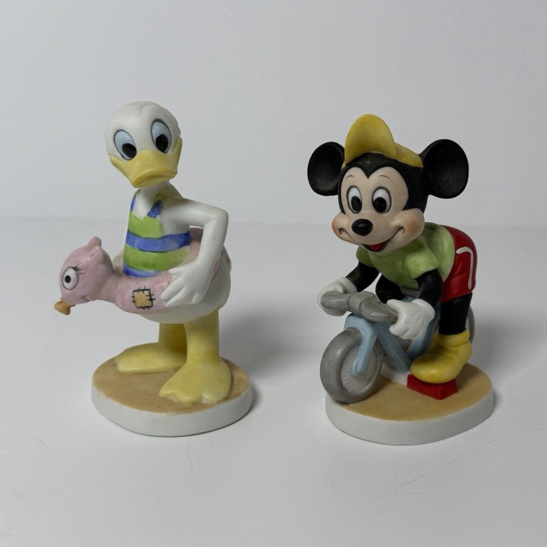 Walt Disney Vintage Mickey Mouse Tricycle + Duck Pink Float Lot 2 Walt Disney Vintage Mickey Mouse Tricycle + Duck Pink Float Lot 2