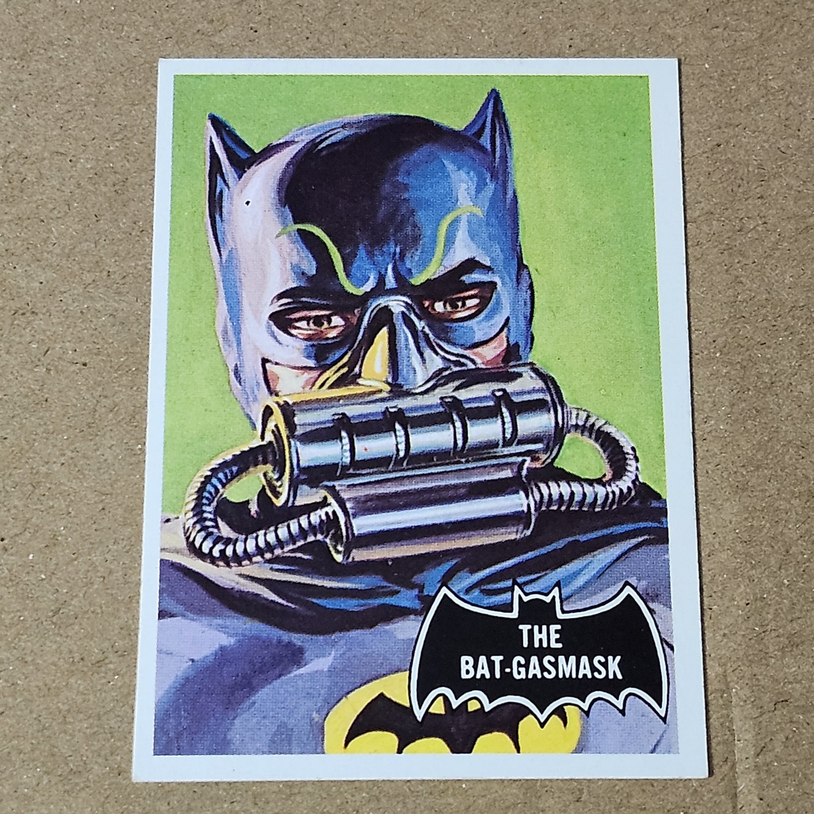 1966 Topps Batman Set-Break # 43 The Bat-Gasmask EX 1966 Topps Batman Set-Break # 43 The Bat-Gasmask EX