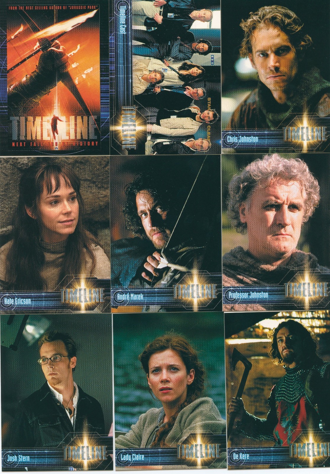 VHTF Timeline The Movie LE Commemorative 18 Card Base Set Plus 3 Costume Cards VHTF Timeline The Movie LE Commemorative 18 Card Base Set Plus 3 Costume Cards
