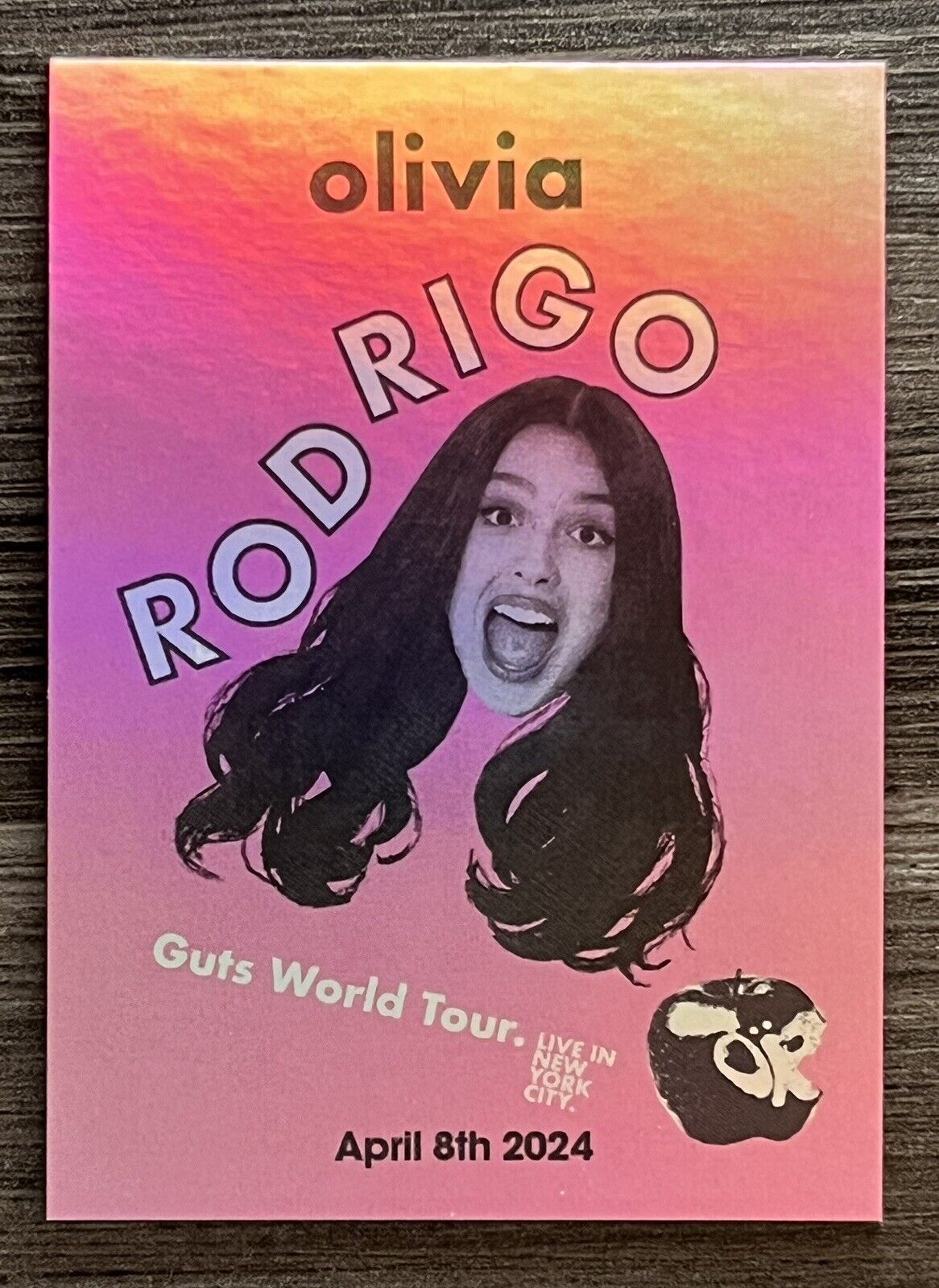 Olivia Rodrigo Guts Tour Trading Card NYC MSG Madison Square Garden Night 3 RARE