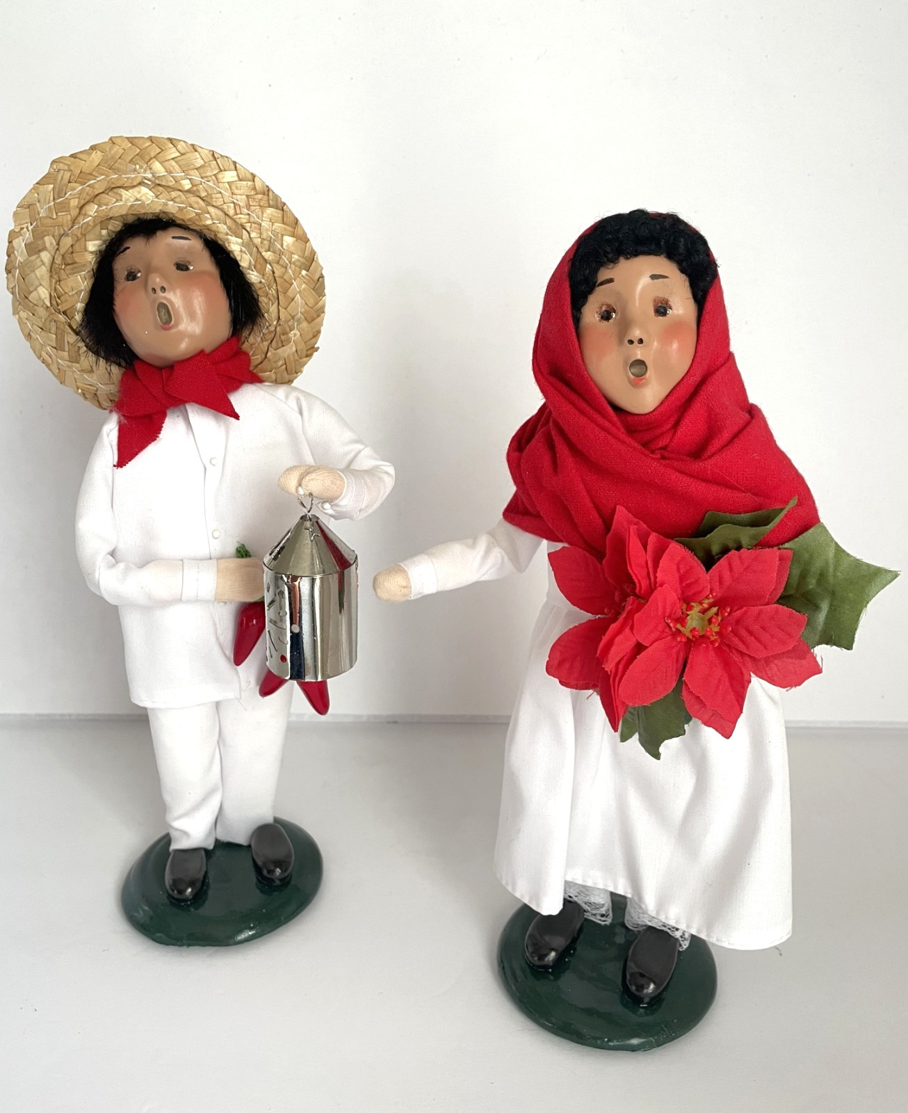 Vtg 1997 Byers Choice Carolers 2 Children of the World Mexican Boy /Girl 10"