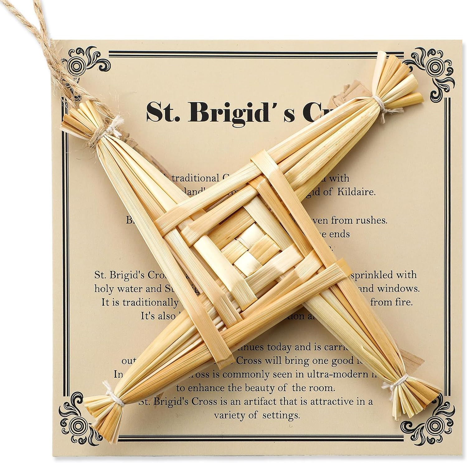 St. Brigid'S Wall Cross Decor Irish Gift Cross with History Card St. Brigid'S Wall Cross Decor Irish Gift Cross with History Card