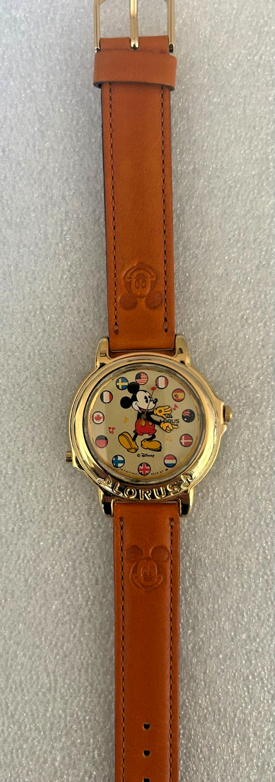 RARE - Vintage Disney Lorus Mickey Mouse World Flag Musical Watch (Works Great) RARE - Vintage Disney Lorus Mickey Mouse World Flag Musical Watch (Works Great)