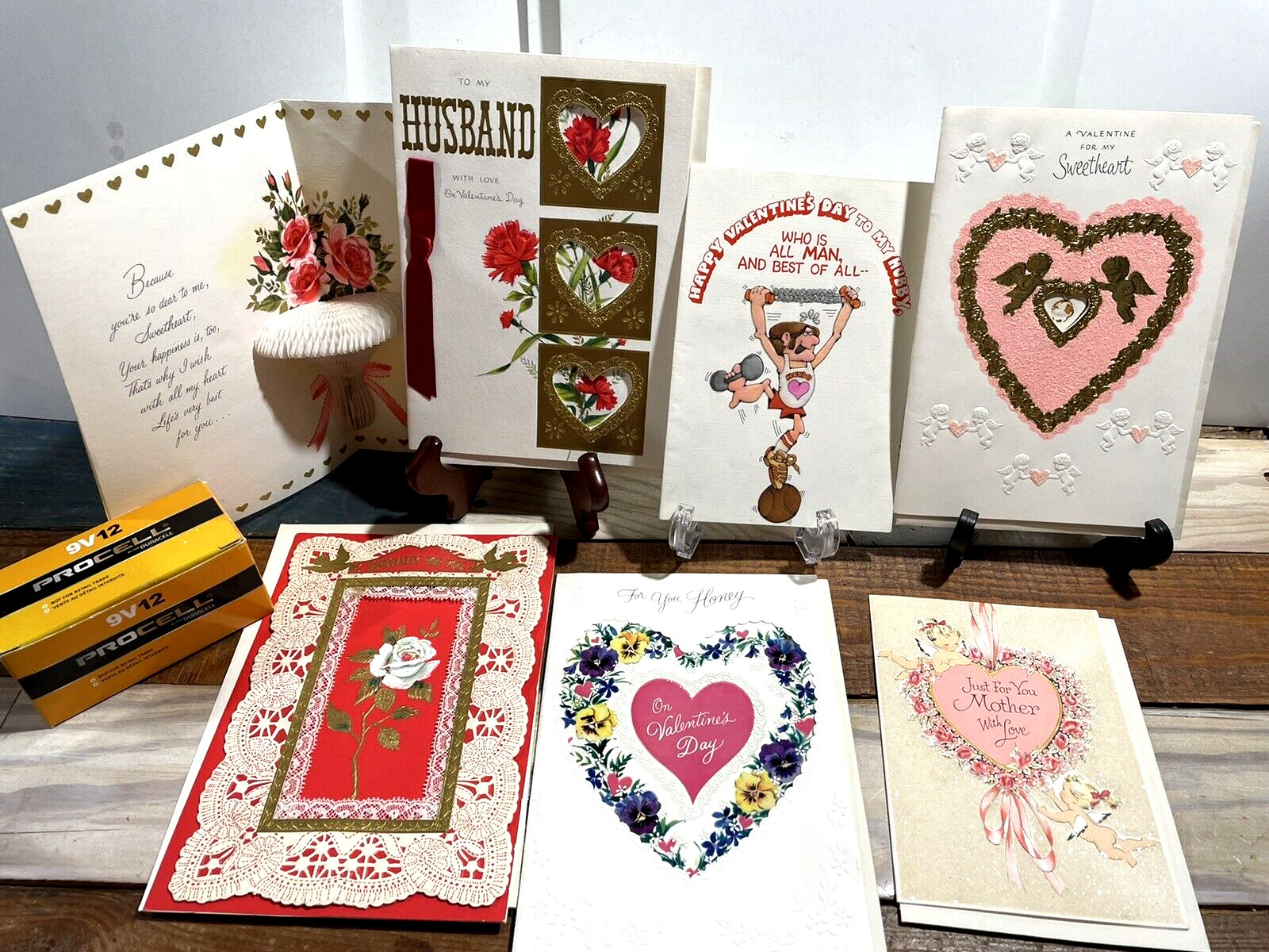 Vintage Lot of 6 Unused Vintage Valentine's Day Cards, Cupid Heart Envelopes Vintage Lot of 6 Unused Vintage Valentine's Day Cards, Cupid Heart Envelopes