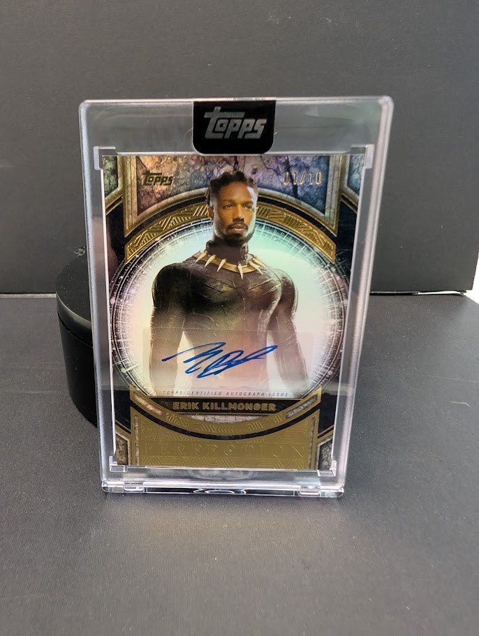 2025 Topps Marvel The Collector Erik Killmonger Michael B Jordan Auto /10 ALPHA 2025 Topps Marvel The Collector Erik Killmonger Michael B Jordan Auto /10 ALPHA