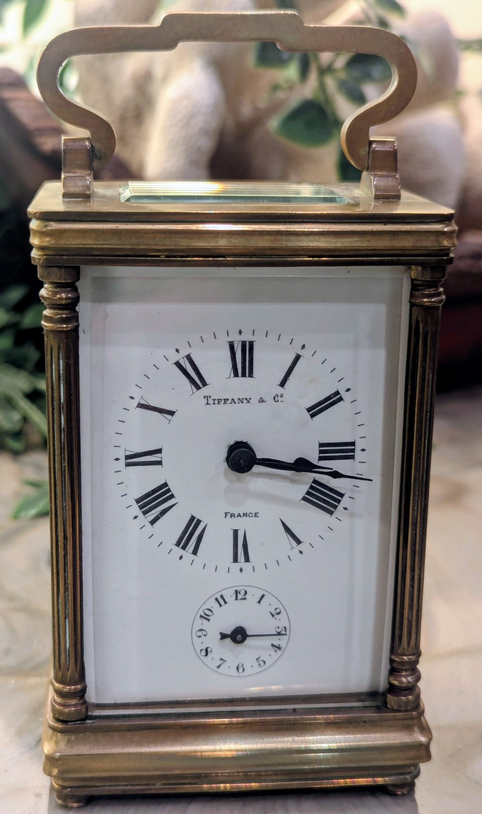Antique Tiffany & Co French Carriage Alarm Clock 11 Jewel c1900 Running