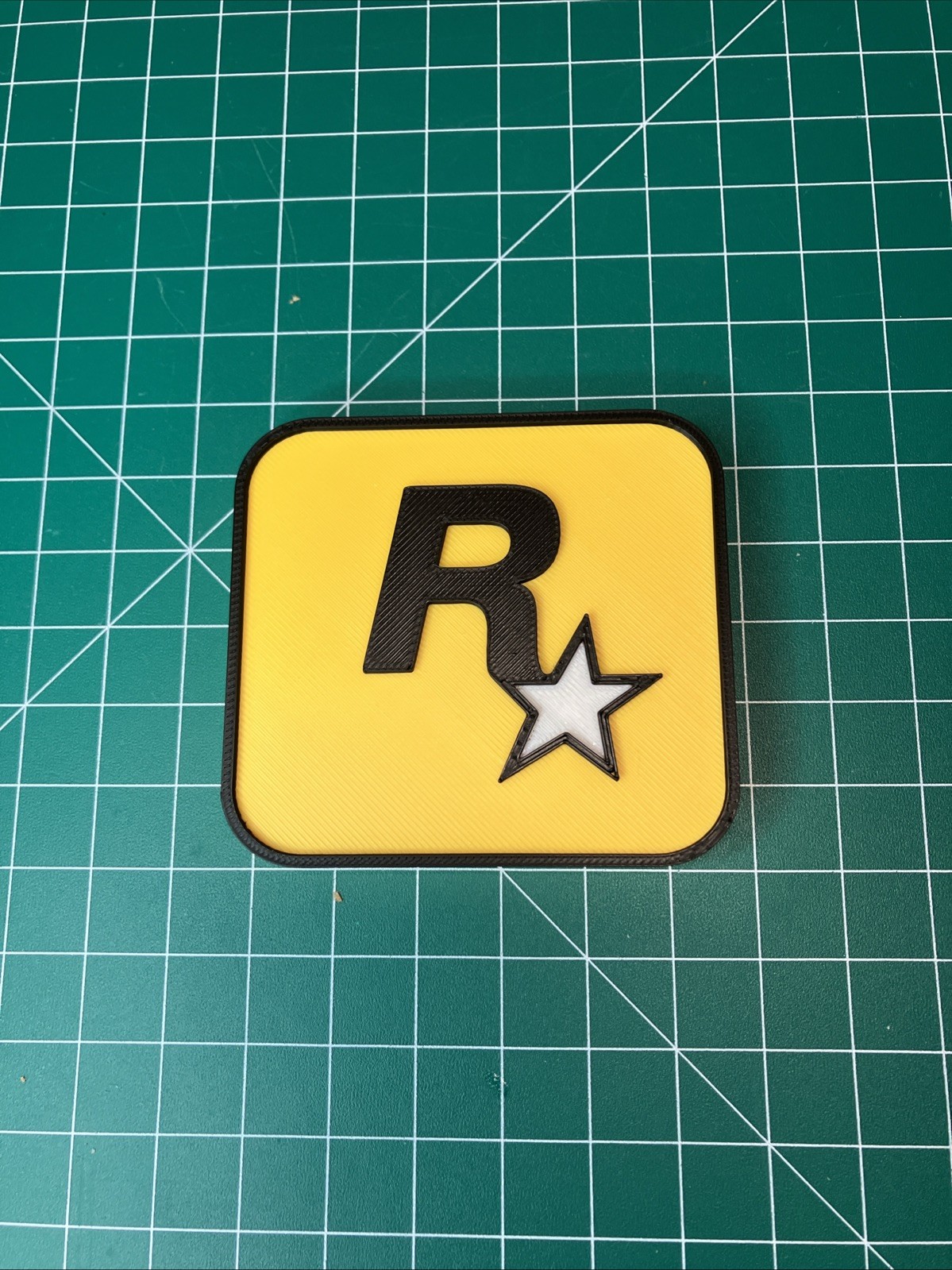 3d Printed Rockstar Games Logo Sign Wall Shelf Fan Art GTA Red Dead Redemption 3d Printed Rockstar Games Logo Sign Wall Shelf Fan Art GTA Red Dead Redemption