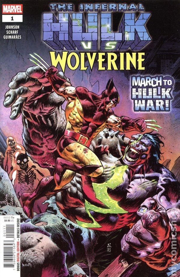 Infernal Hulk vs. Wolverine 1A 2026 Stock Image Infernal Hulk vs. Wolverine 1A 2026 Stock Image