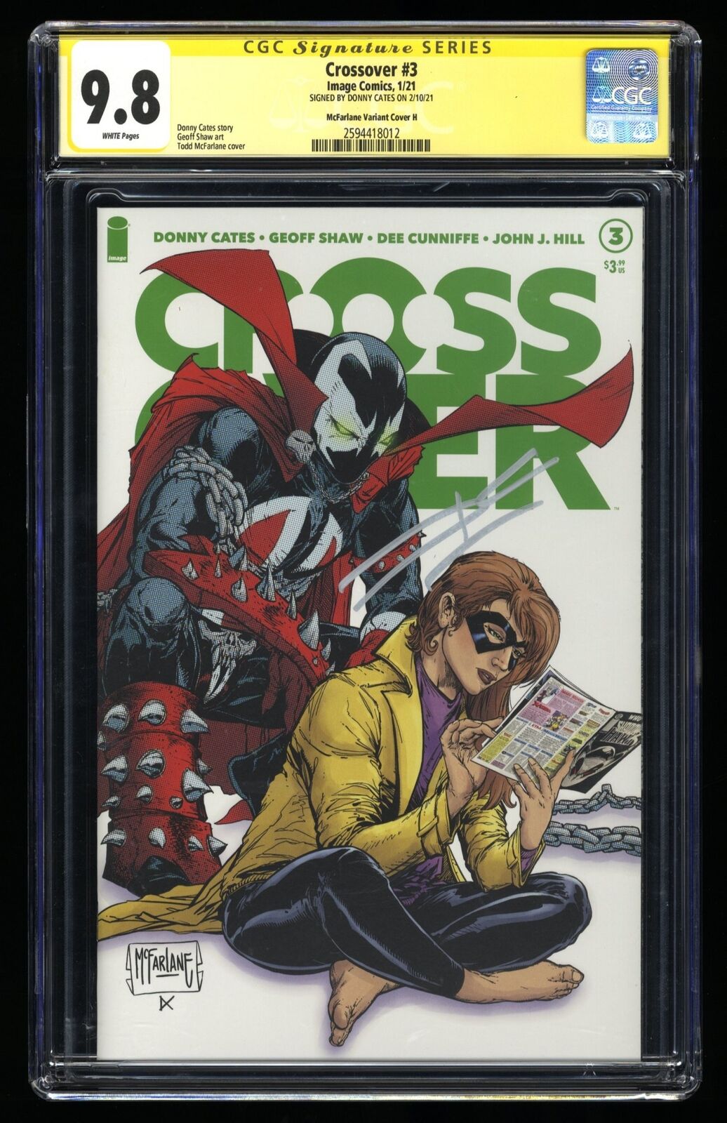 Crossover #3 CGC NM/M 9.8 SS Signed Donny Cates McFarlane Cover H Variant