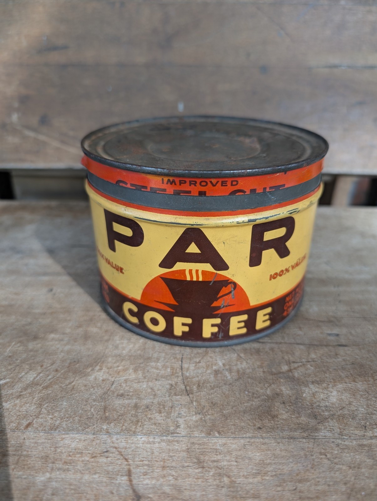 Vintage 1940's Par Coffee Tin A General Foods Product Very Nice