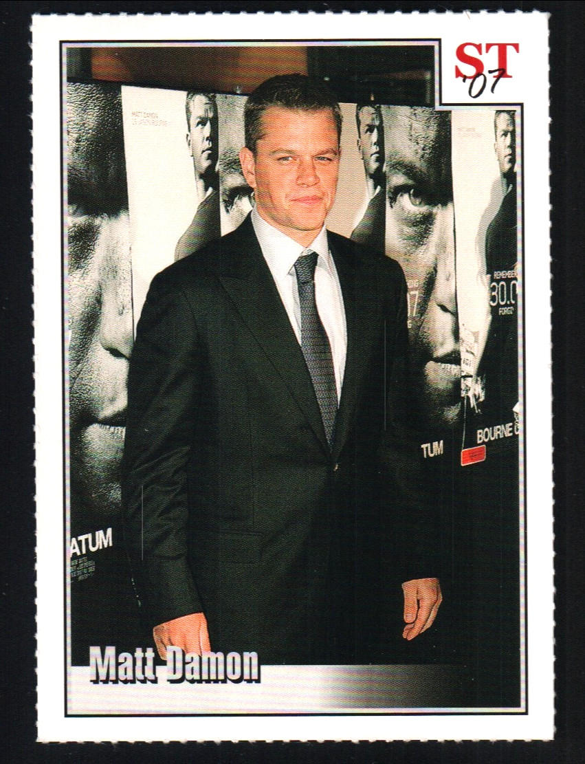 2007 Spotlight Tribute 1st Annual Collector's Edition - Card #24 Matt Damon 2007 Spotlight Tribute 1st Annual Collector's Edition - Card #24 Matt Damon