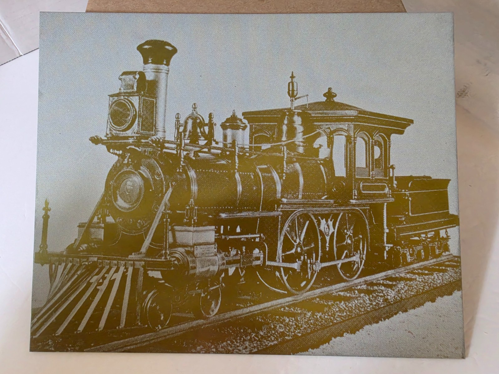 Vintage 1970 s Engraver Plate of 4-4-0 American Class by Grant Locomotive Works Vintage 1970 s Engraver Plate of 4-4-0 American Class by Grant Locomotive Works