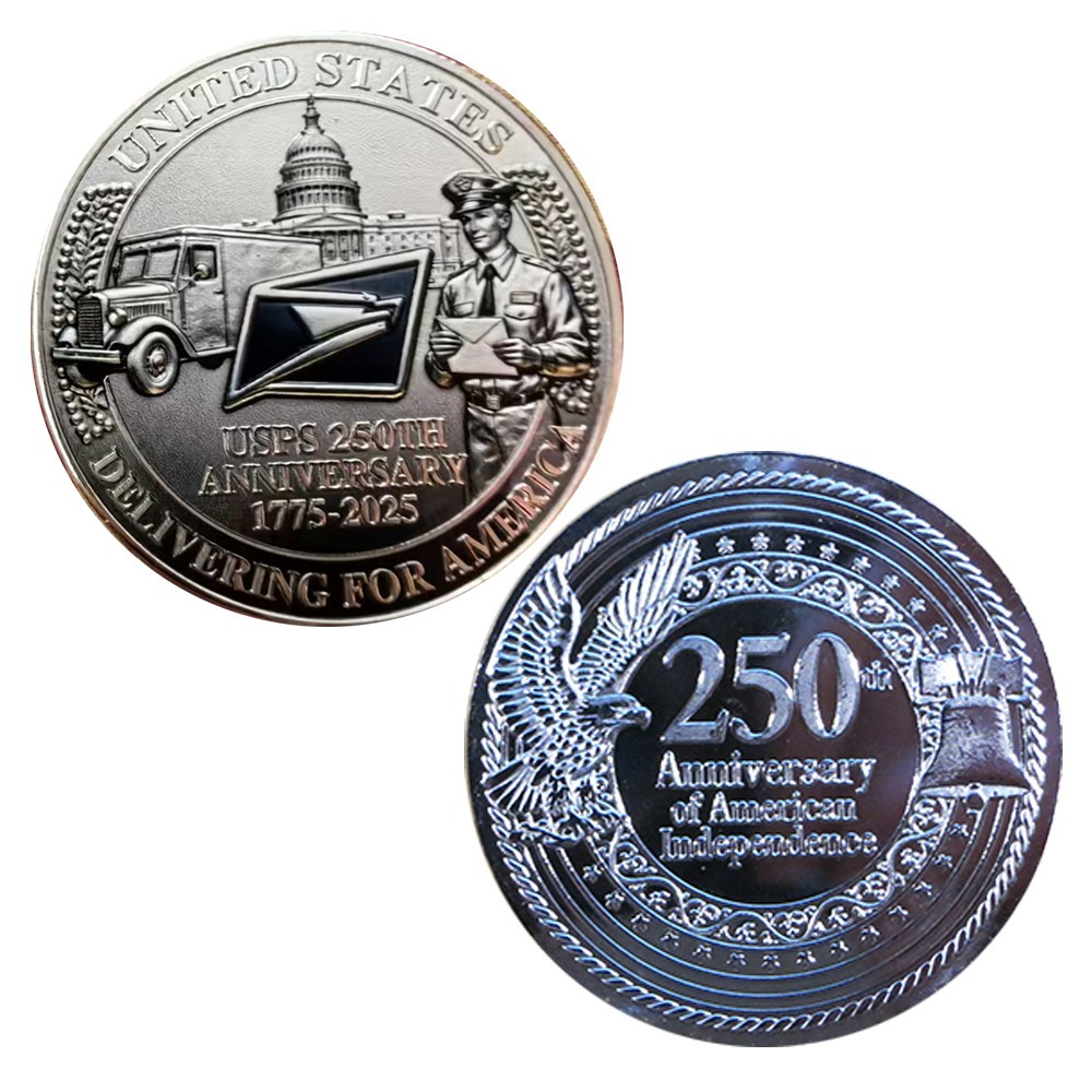 U.S. Post Office 250 Anniversary Challenge Coin Commemorative US 1-pc U.S. Post Office 250 Anniversary Challenge Coin Commemorative US 1-pc