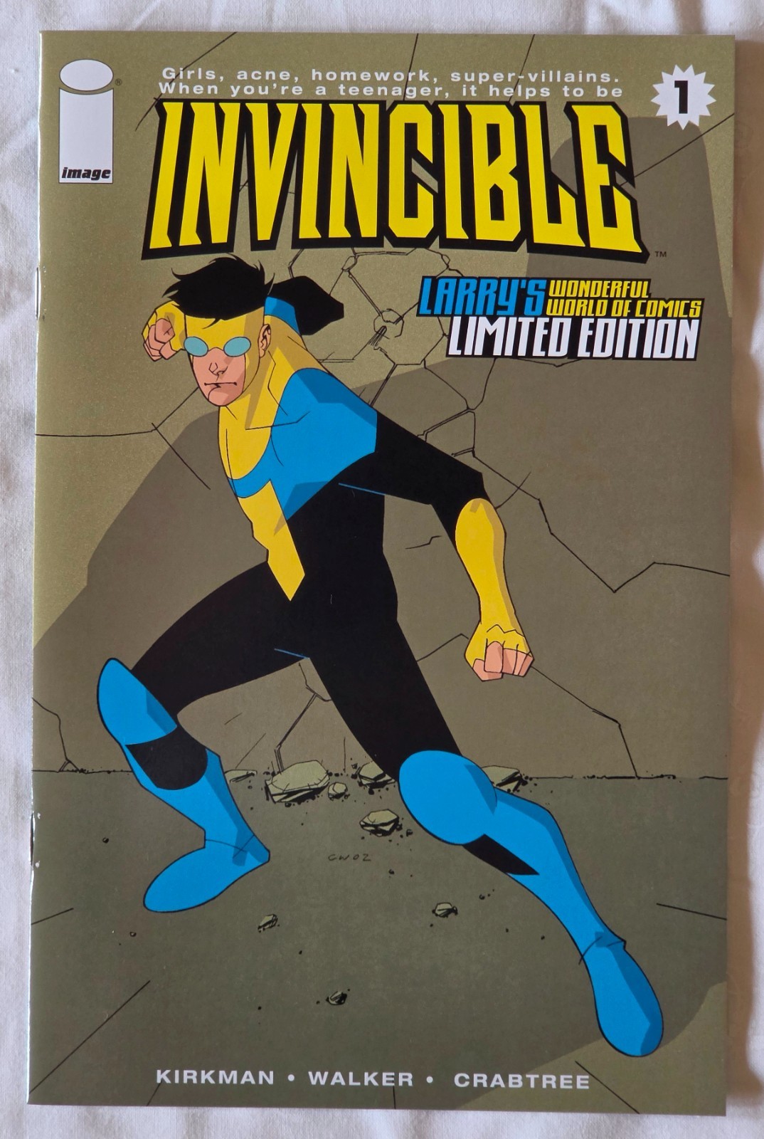 Invincible #1 Larry's Wonderful World of Comics Limited Edition Kirkman Walker