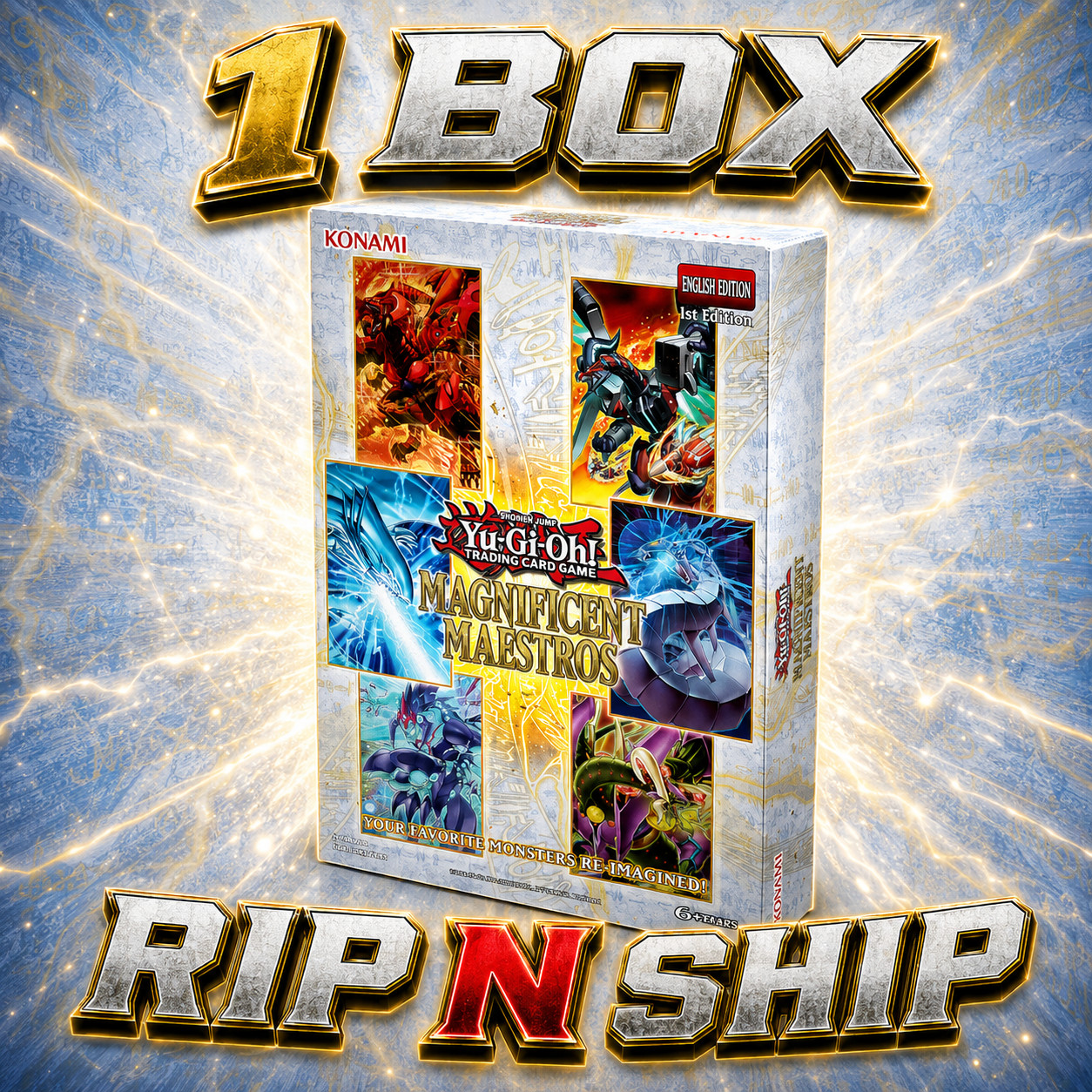 Yu-Gi-Oh Magnificent Maestros MAMS Tuck Box (Live Rip N Ship Opened) Yu-Gi-Oh Magnificent Maestros MAMS Tuck Box (Live Rip N Ship Opened)