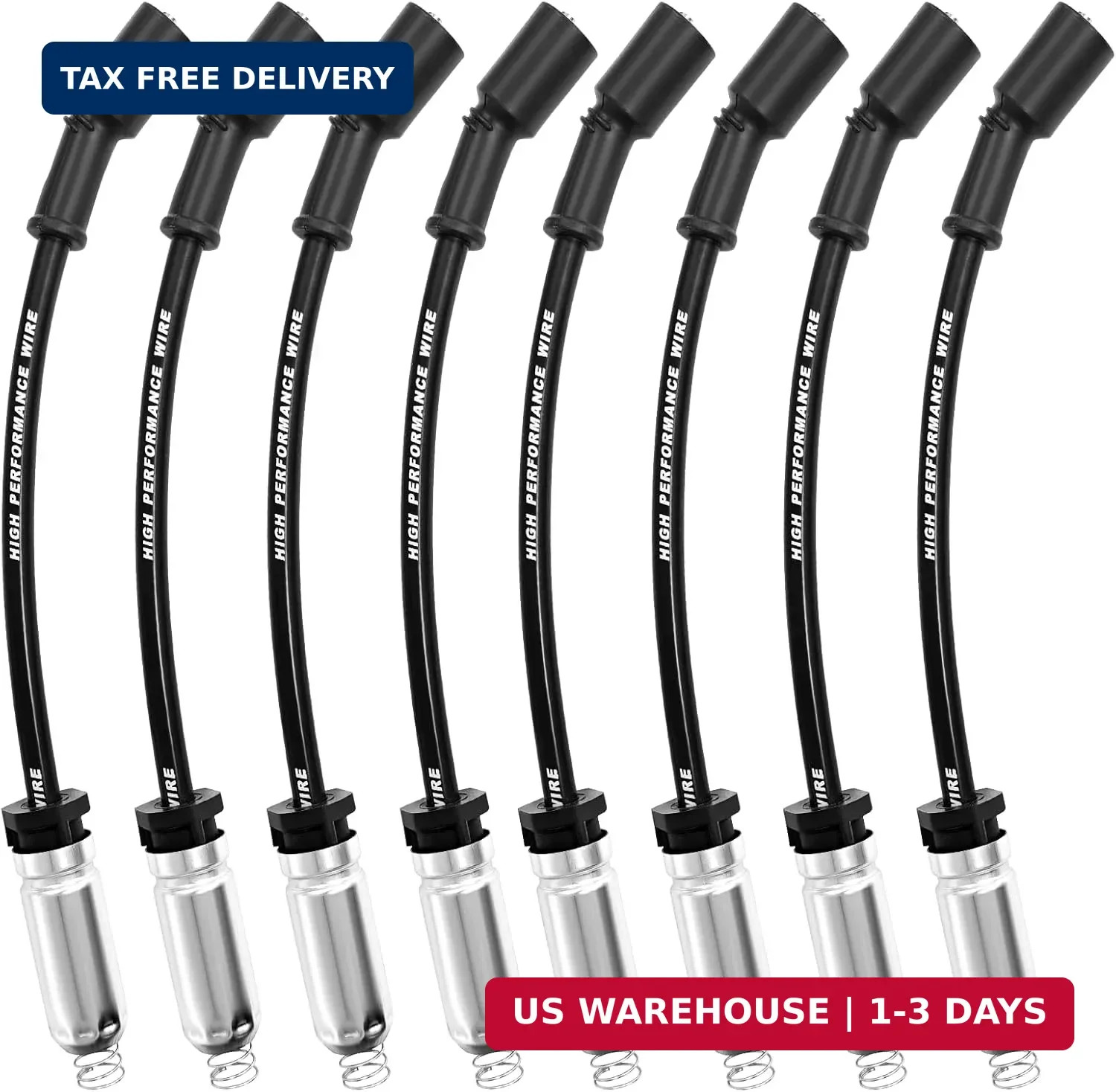 8PCS Spark Plug Ignition Wire Set for Chevy GMC 4.8 5.3 6.0 6.2 V8
