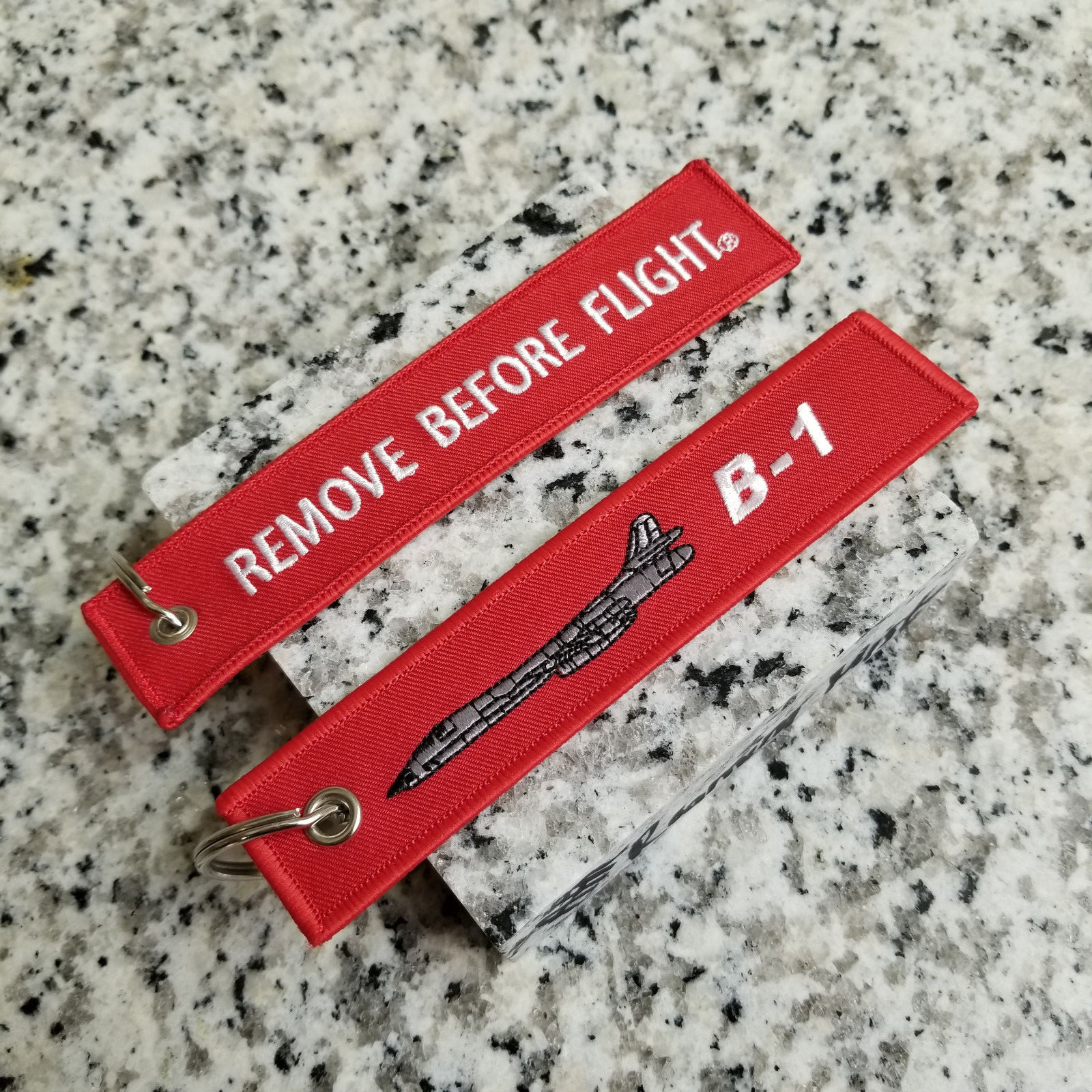 B-1 "The Bone" Lancer Bomber Remove Before Flight ® Keychain, Tag, Streamer B-1 "The Bone" Lancer Bomber Remove Before Flight ® Keychain, Tag, Streamer