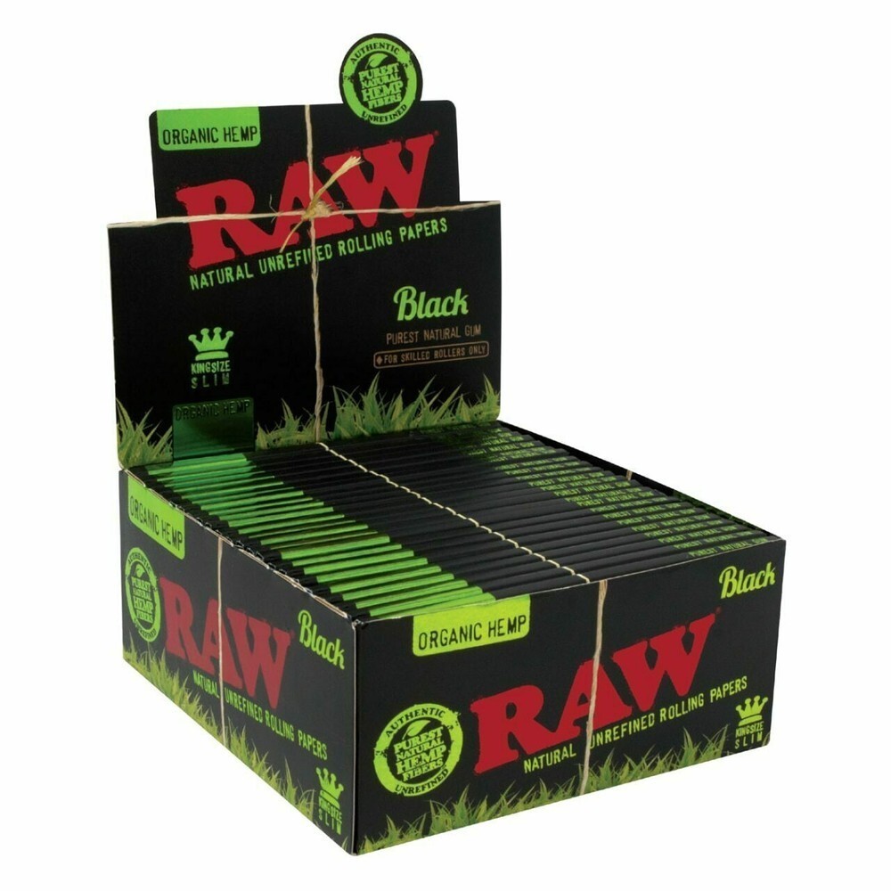 RAW BLACK ORGANIC HEMP KING SIZE SLIM PAPER 50count BOX - BUY 2 GET 1 FREE RAW BLACK ORGANIC HEMP KING SIZE SLIM PAPER 50count BOX - BUY 2 GET 1 FREE