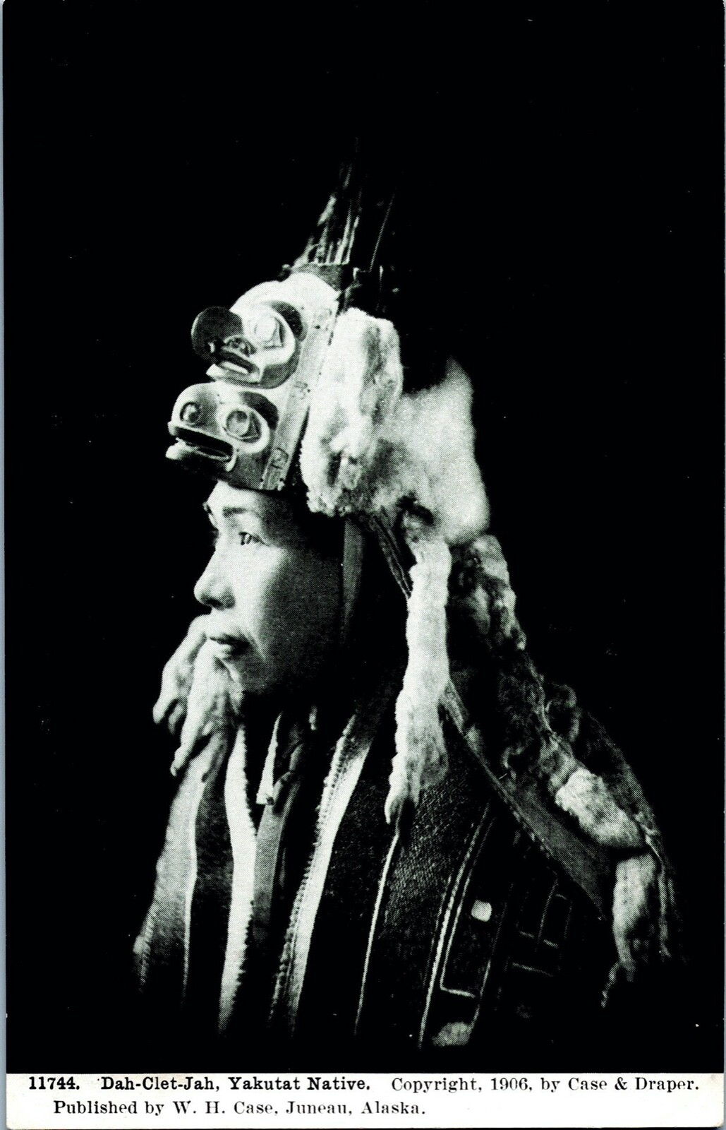 Vintage 1906 Juneau Alaska Dah-Clet-Jah Yakutat Native Indigenous Man Postcard Vintage 1906 Juneau Alaska Dah-Clet-Jah Yakutat Native Indigenous Man Postcard