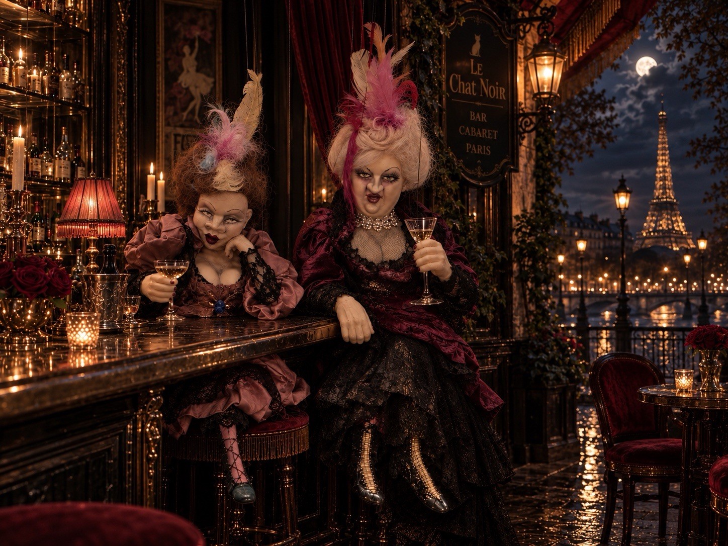 A PAIR OF EUROPEAN CHARACTER MARIONETTES -C.2003 A PAIR OF EUROPEAN CHARACTER MARIONETTES -C.2003