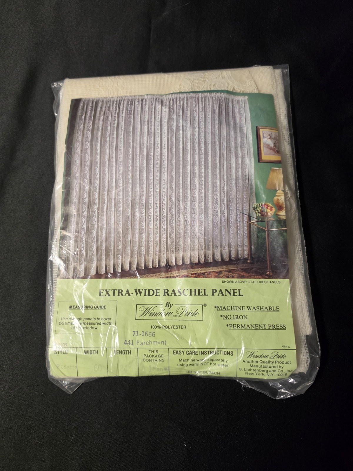 Vtg Window Pride Extra Wide Raschel Lace Curtain Panel Cozy Cottagecore Aestheti