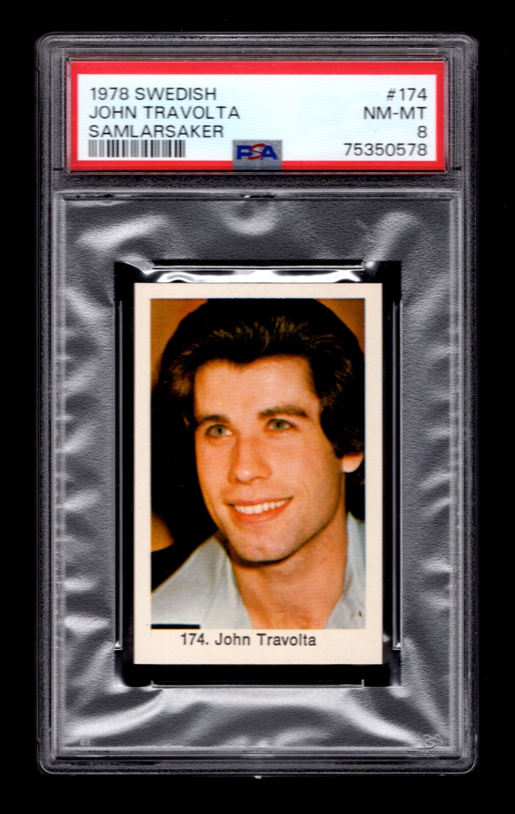 PSA 8 JOHN TRAVOLTA of SATURDAY NIGHT FEVER 1978 Card #174 2nd Highest Graded