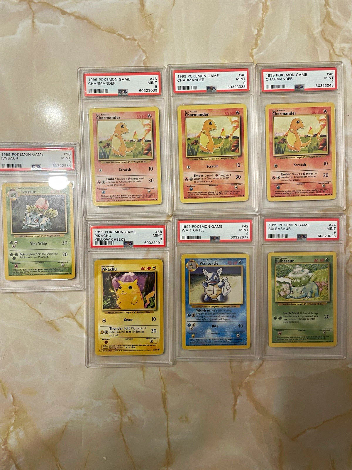 Wizards 1999 Pokemon Game PSA 9 Graded 7 Card Lot Pikachu + Charmander Starters Wizards 1999 Pokemon Game PSA 9 Graded 7 Card Lot Pikachu + Charmander Starters