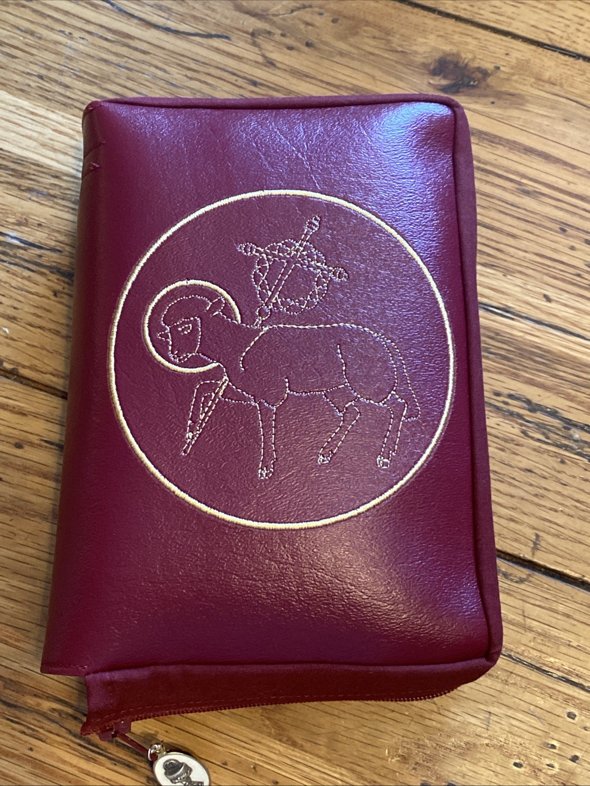 Burgundy Vinyl Missal Cover Embroidered for Fr. Lasance Latin Mass Missal Burgundy Vinyl Missal Cover Embroidered for Fr. Lasance Latin Mass Missal