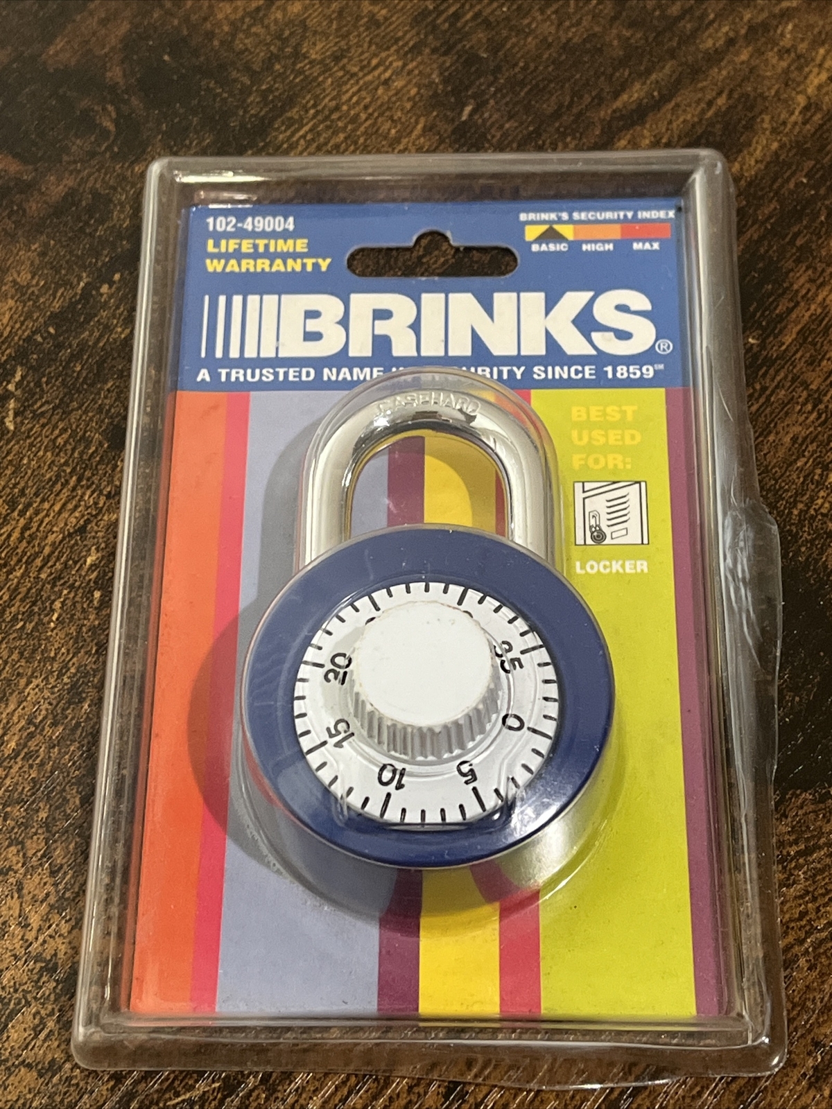 Brinks 102-49004 Steel Dial Combination Old School Padlock Blue 1-7/8-Inch 48Mm Brinks 102-49004 Steel Dial Combination Old School Padlock Blue 1-7/8-Inch 48Mm