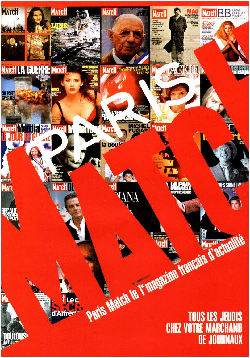 Contemporary advertising paris match magazine from 2007