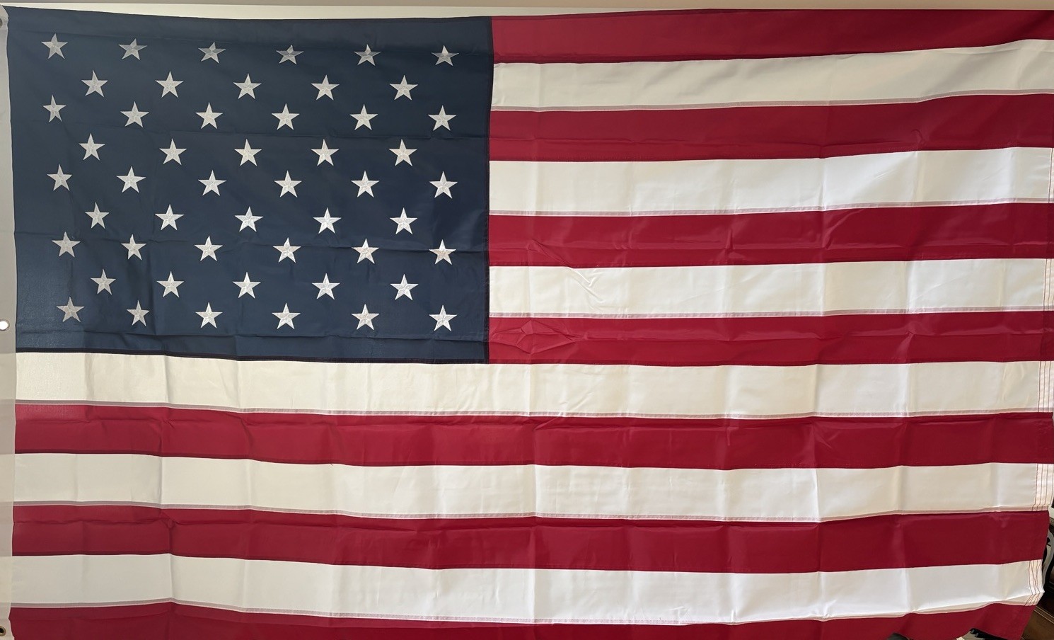 American USA Flag 5ft x 8ft with White Stars Embroidered American USA Flag 5ft x 8ft with White Stars Embroidered