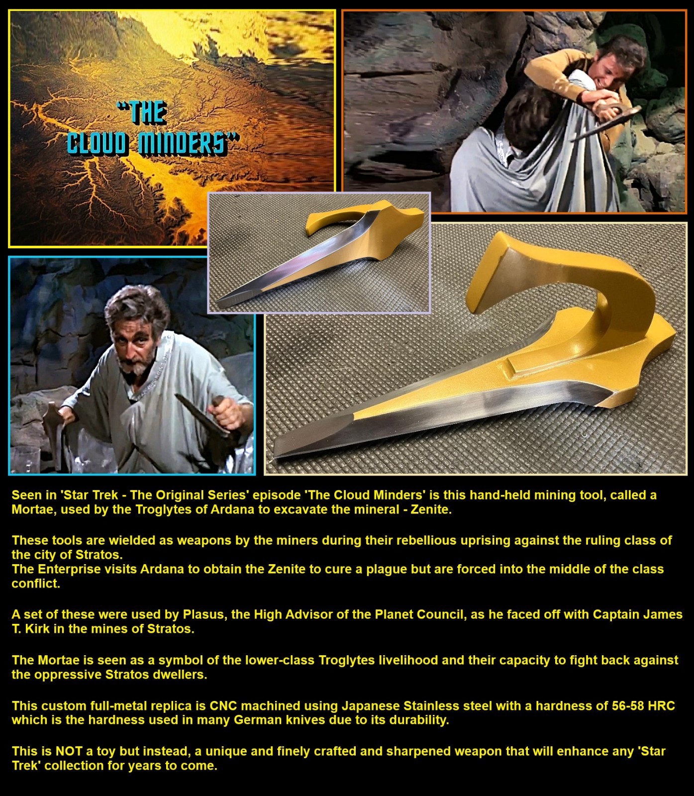 Star Trek Original Series Replica - The Cloud Minders prop (2nds tiny blemishes) Star Trek Original Series Replica - The Cloud Minders prop (2nds tiny blemishes)