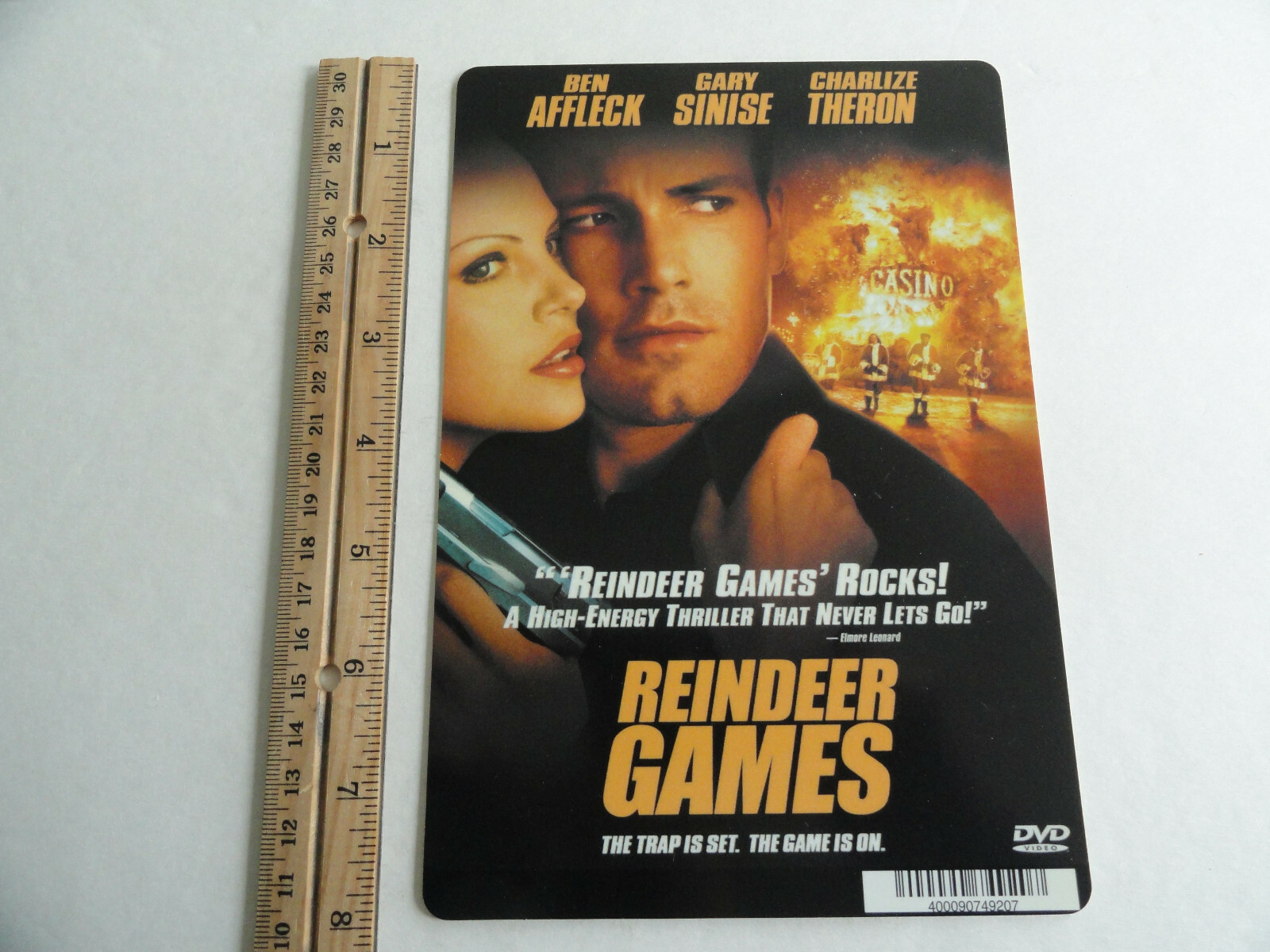 REINDEER GAMES - BEN AFFLECK - BLOCKBUSTER VIDEO BACKER CARD 5"X8" 