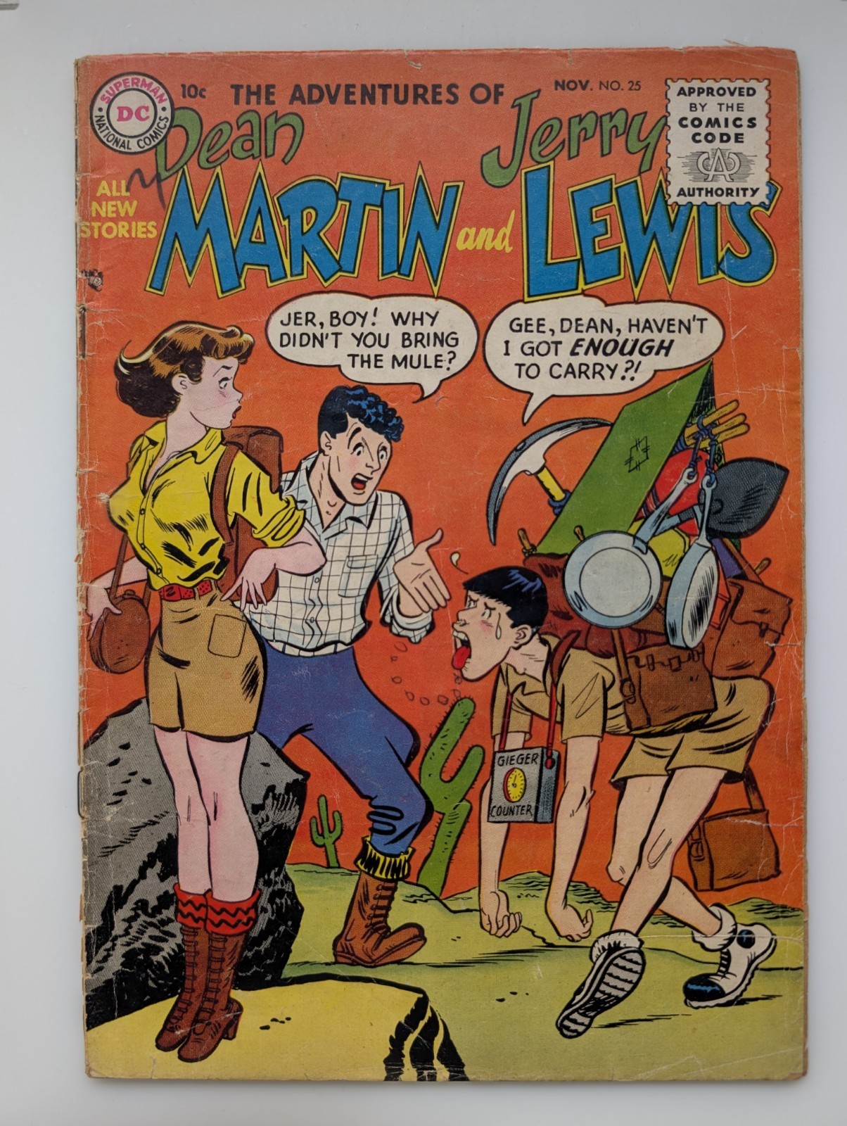 Adventures of Dean Martin & Jerry Lewis 25 Golden Age GGA Cover 1955 Lower Grade