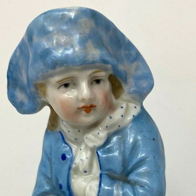 Antique KPM Style Berlin Germany Porcelain Figurine Blue Sailor