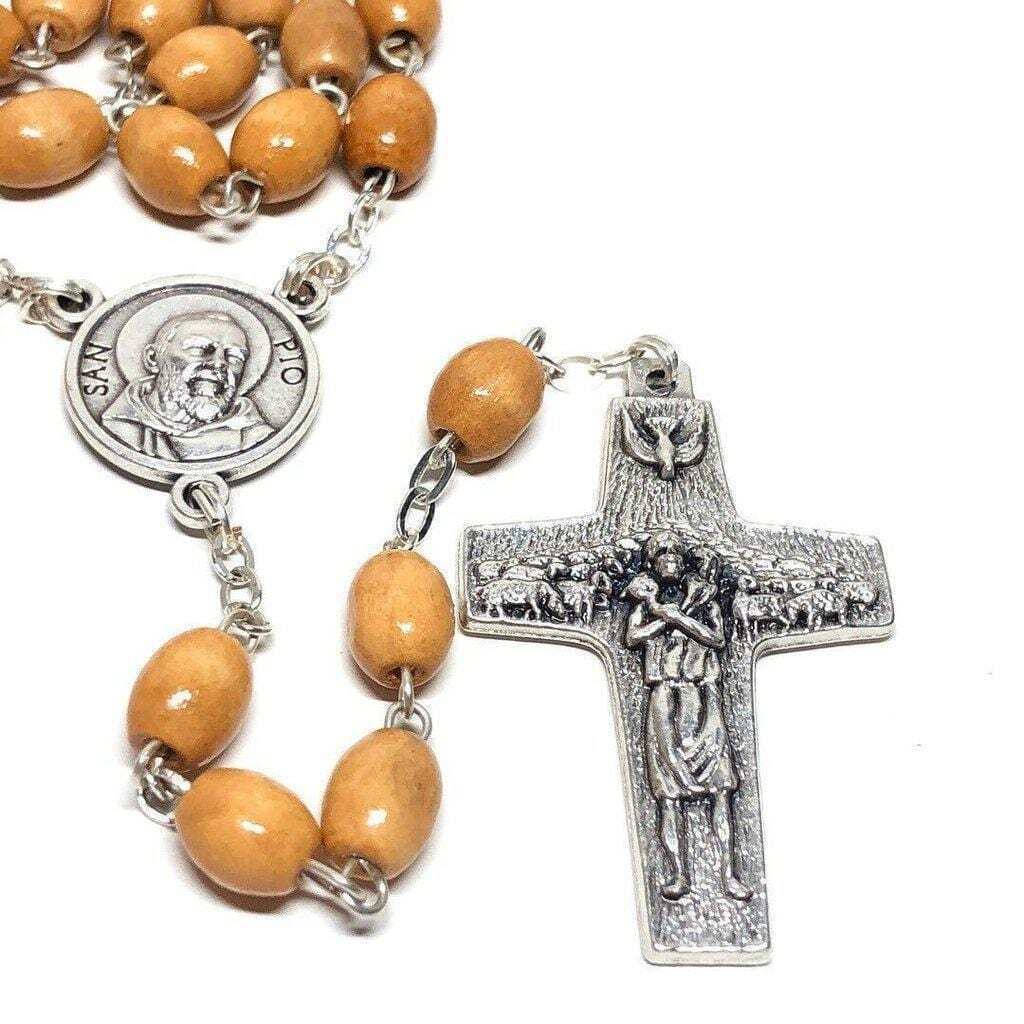 San Padre Pio - Prayer Rosary Blessed By Pope With Relic - St. Father Pio