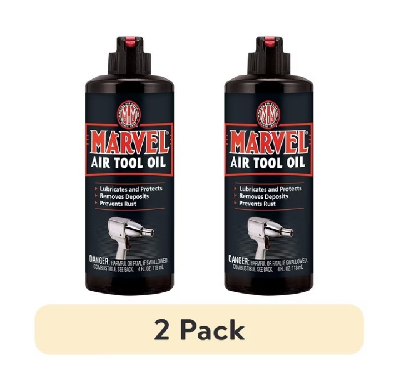 (2 pack) Turtle Wax Marvel Mystery 53493 Air Tool Oil Lubricant, 4 oz (2 pack) Turtle Wax Marvel Mystery 53493 Air Tool Oil Lubricant, 4 oz