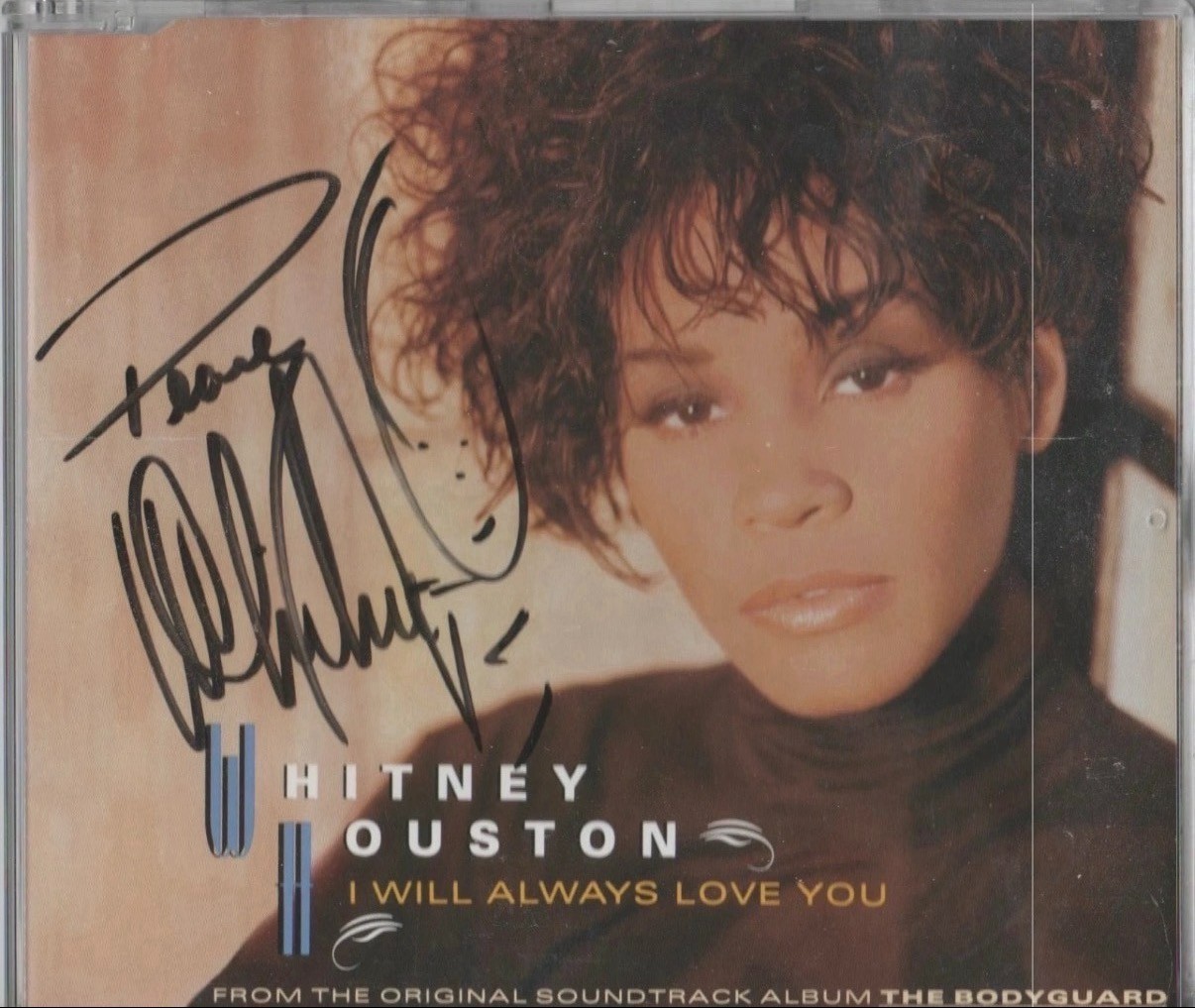 Rare Whitney Houston Signed "I Will Always Love You" 1992 Autograph CD Single
